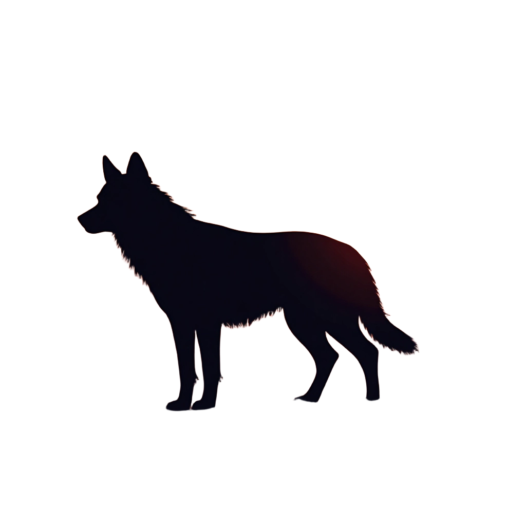 Silhouette of a Wolf